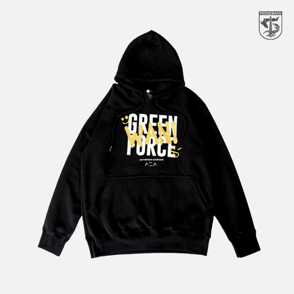 Jaket Hoodie Persebaya Green Force Wani - Black