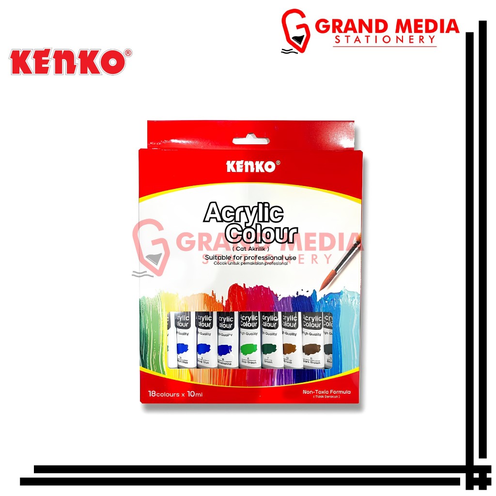 

[GRAND MEDIA] CAT ACRYLIC KENKO 18 WARNA 10 ML ARC-10-18C