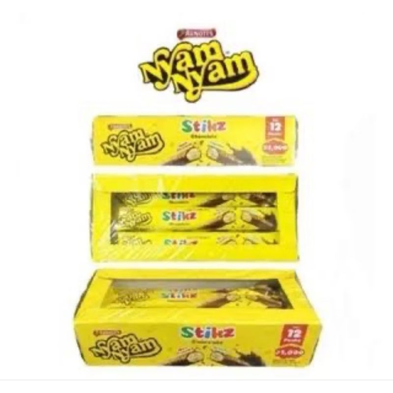 

ARNOTT'S NYAM NYAM STIKZ CHOCOLATE ISI 12 PCS / WAFER STICK COKLAT STIK @10 GRAM