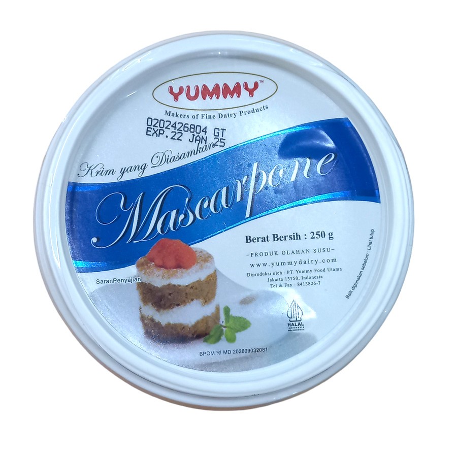 

Yummy Krim Mascarpone 250 gr