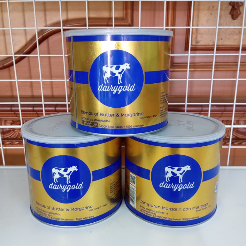 

Dairygold Blend of Butter & Margarine 2kg Campuran Mentega Margarin untuk Kue Cake Tart Pastry Bolu Donat Bombolini Cookies Cheesecake