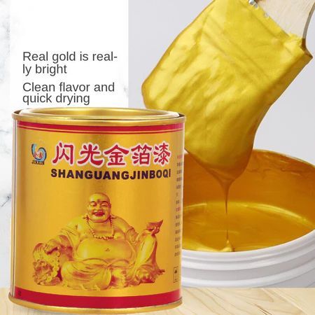 100g Cat Besi Warna Gold Emas Berbasis / Air Cat Kayu Gold Emas / Cat Emas Metaliqua  Deep Gold /Gol