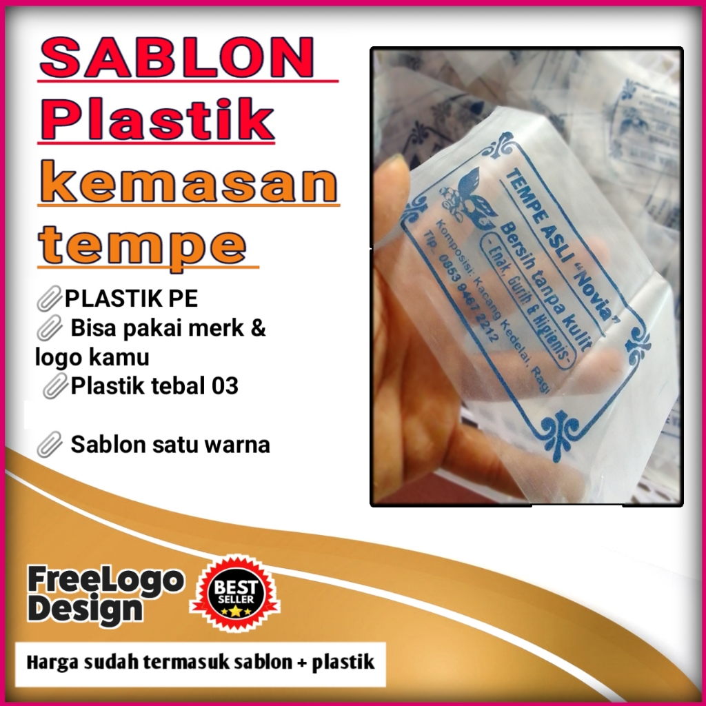 Plastik tempe /sablon plastik PE (Tebal 03)