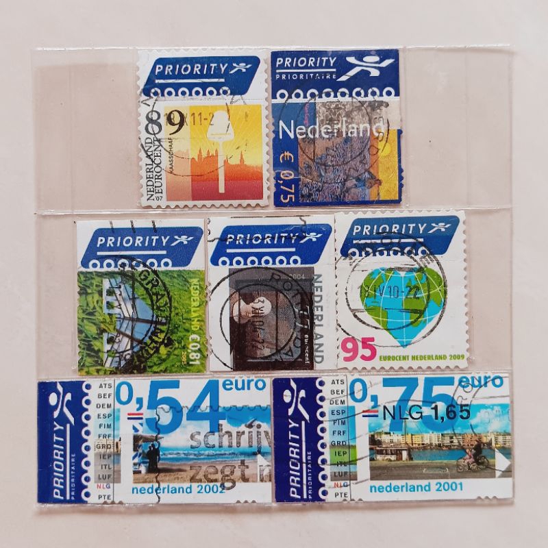 

(AB) Perangko Belanda Priority Tahun 2003 - 2009 Set 7 pcs Used