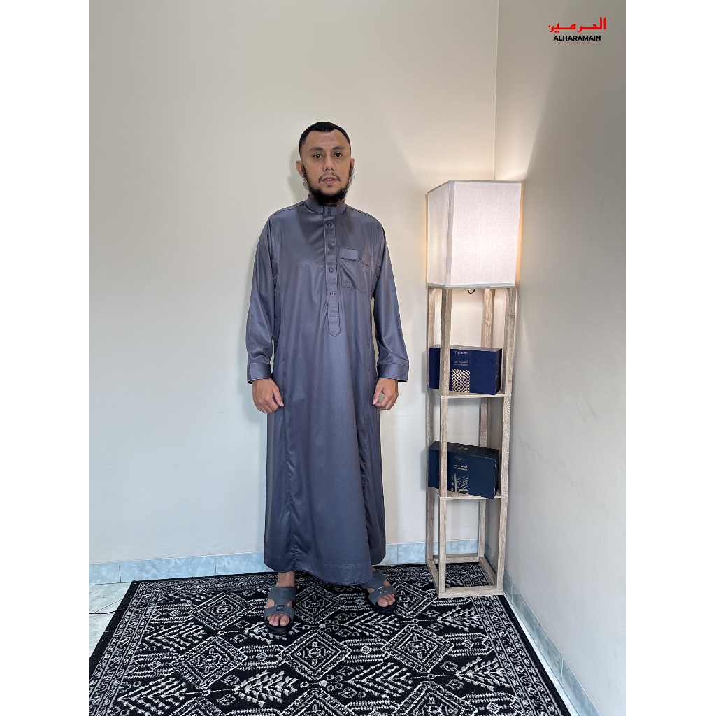 AL Haramain Jubah / Gamis Pria Remaja & Dewasa (VGH 001) | Abu Tua | Silver | Coklat Tua | Coklat Su
