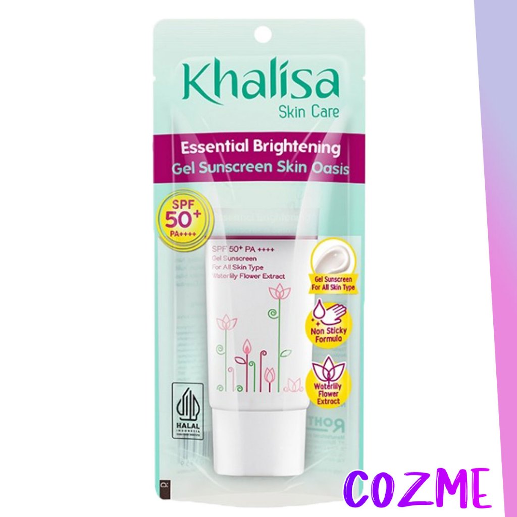 KHALISA Essential Brightening Gel Sunscreen Skin Oasis SPF 50+ PA++++ 40gr