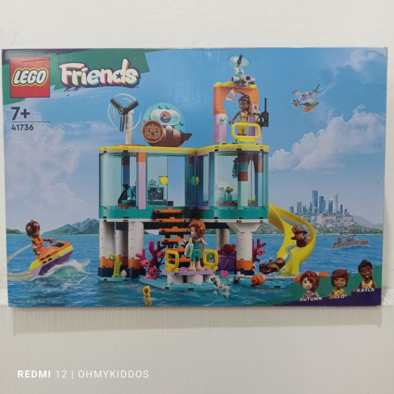 ori original lego friends 41736 sea rescue center 376 pcs morskie centrum leo autumn kayla 3 person 