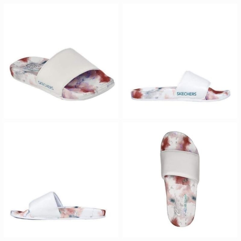 SALE100%Original Sandal Wanita Skechers POP UPS - Putih,Aqua,White corak Kode Produk: SKE119252WBK,S