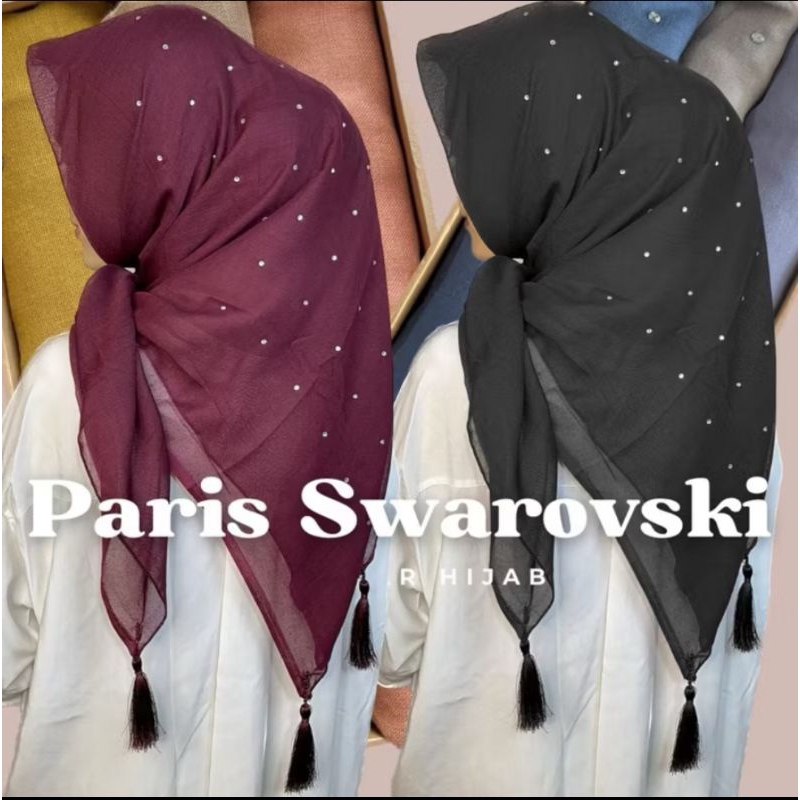 JILBAB PARIS TASEL PAYET TABUR SWAROVSKI || SEGIEMPAT PARIS TASEL PAYET SWAROVSKI