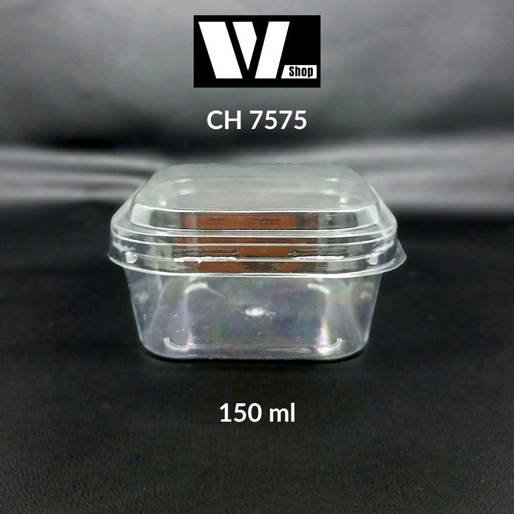 CH-7575 Gelas Puding 150ml / CH7575 Jelly Cup 150 ml / Puding Cup Kotak Akrilik Dessert