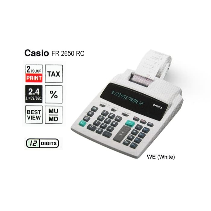 

Gramedia Cirebon - CASIO CALCULATOR FR -2650 RC PRINT