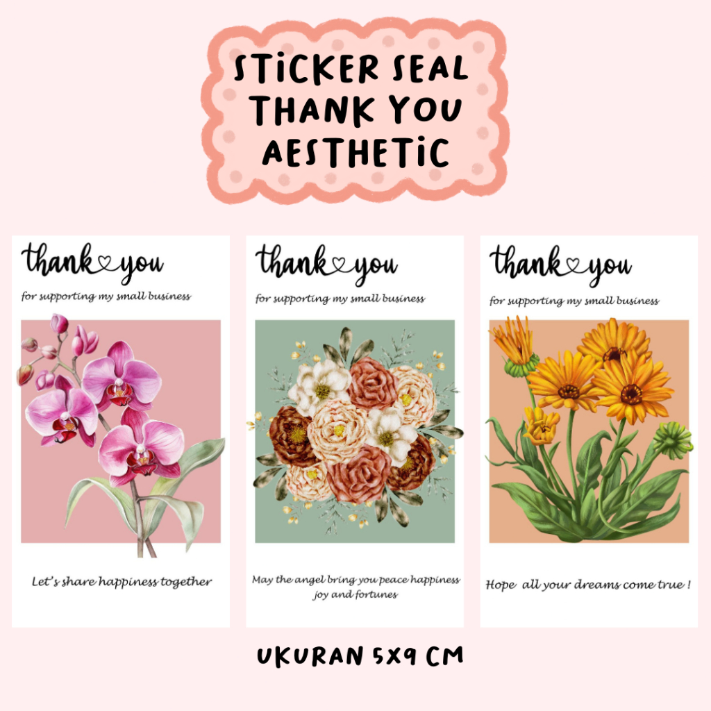 

(60 pcs) STICKER SEAL BOX AESTHETIC SEAL STICKER BOX MURAH SEAL STICKER BOX FLORAL