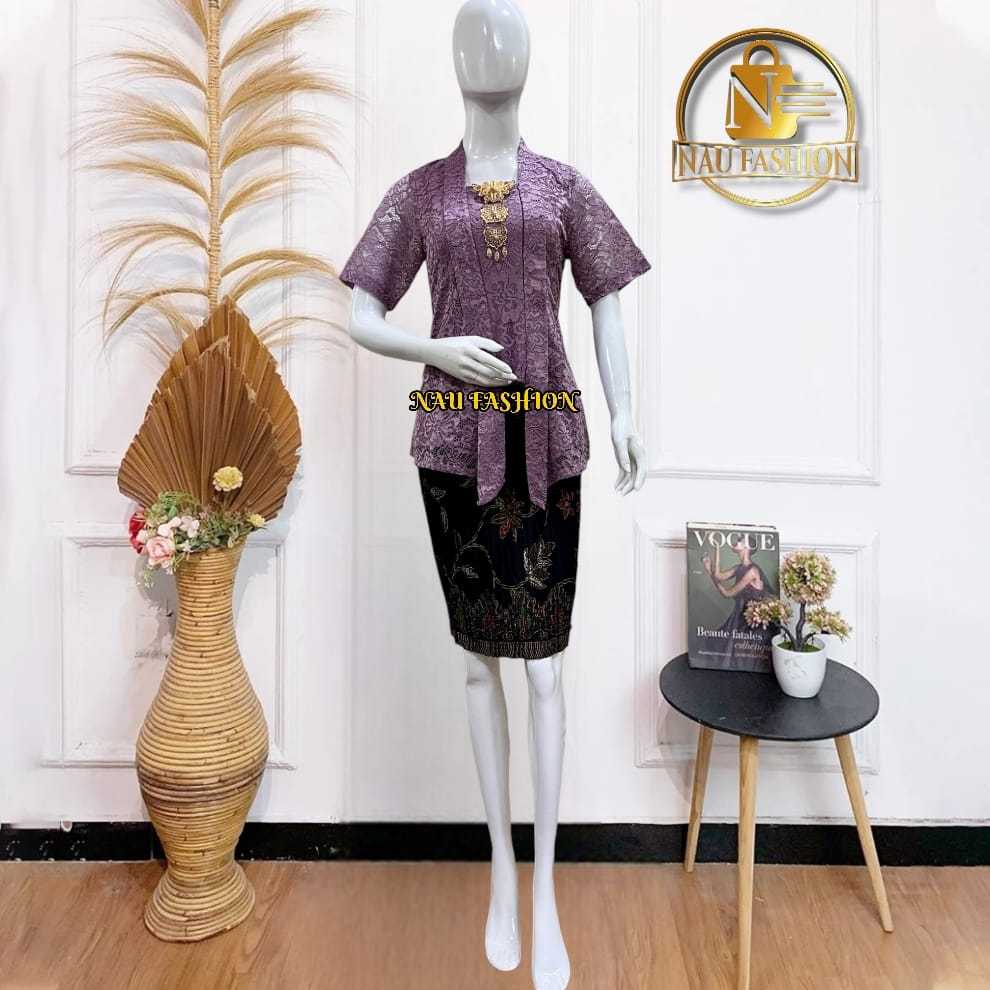 TERLARIS SET KEBAYA WANITA KUTUBARU MIX ROK PENDEK MODERN REMAJA