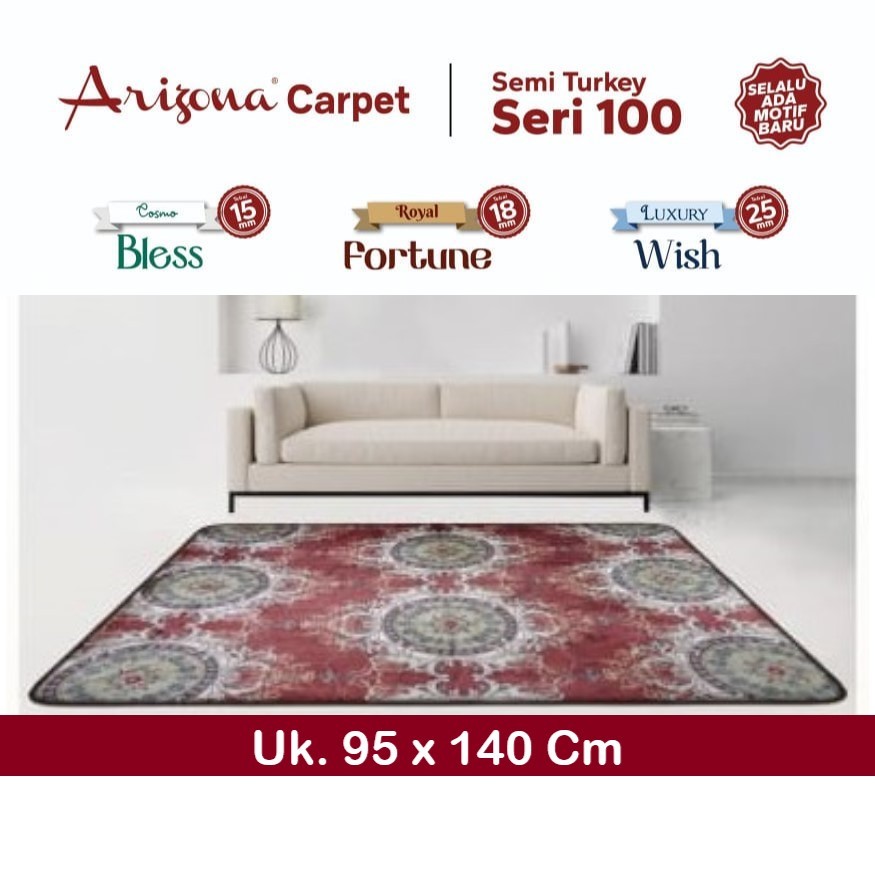 GKJ-ARIZONA Carpet Cosmo Bless Karpet Busa Seri Cosmo Turkey 18mm (95x140Cm)