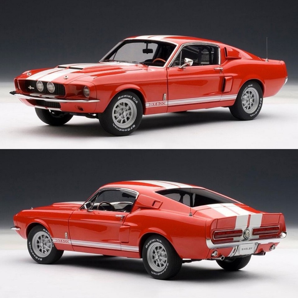 AUTOart 1:18 Ford Shelby Mustang GT500 1967 (Red with White Stripes)