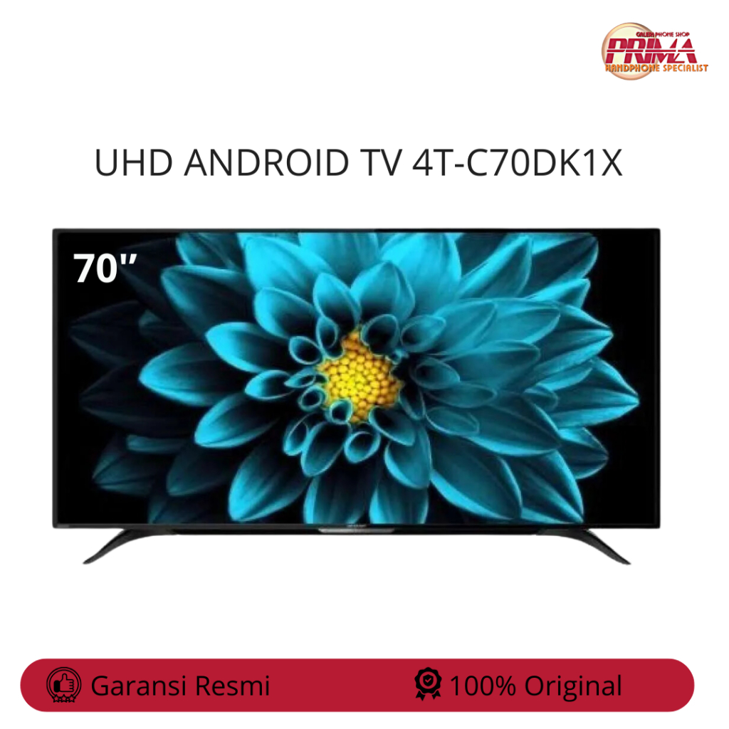 UHD ANDROID TV SHARP 70 INCH 4T-C70DK1X GARANSI RESMI - SERANG BANTEN