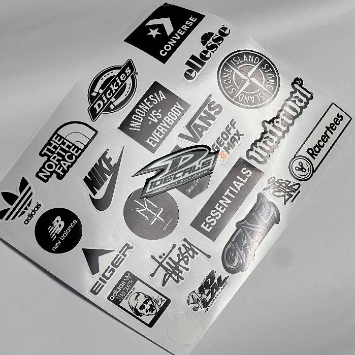 

Stiker pack Logo brand estetic hitam putih Glossy - Desain Eksklusif untuk Laptop, Helm, Tumbler, dan HP