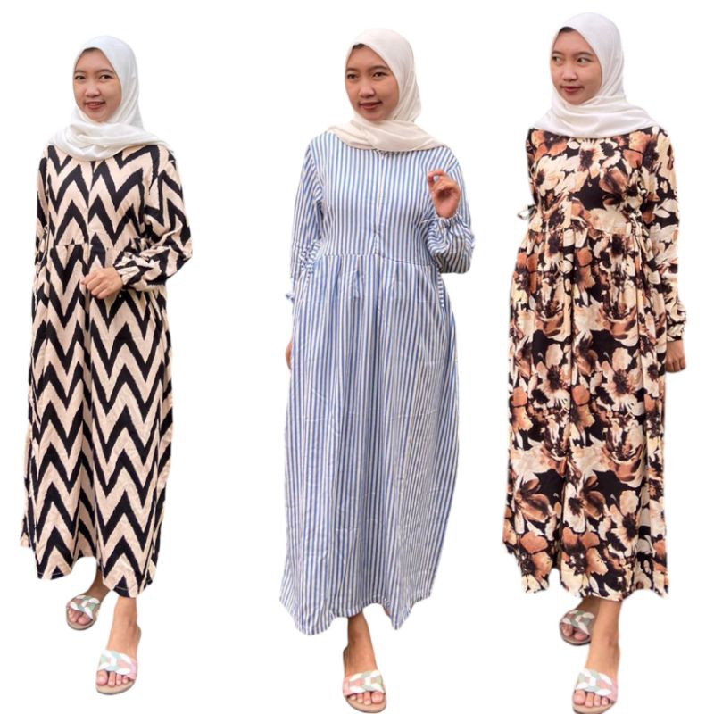 GAMIS RAYON PREMIUM ADEM BUSUI FRIENDLY GAMIS MIDI RAYON MOTIF GAMIS RAYON TERBARU