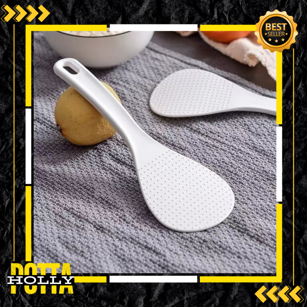 POTTAHOLLY Centong Nasi Mini Anti Lengket / Centong-Sendok Nasi Tebal & Anti Lengket Berbahan Plasti