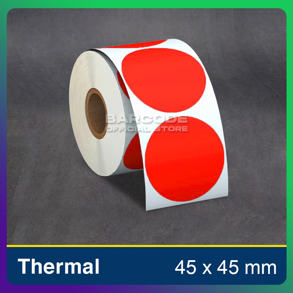 

Label Termal Bulat 45x45 Kertas Sticker 45 x 45 Stiker Thermal 45x45mm Warna Merah 1 Line 200 Pcs
