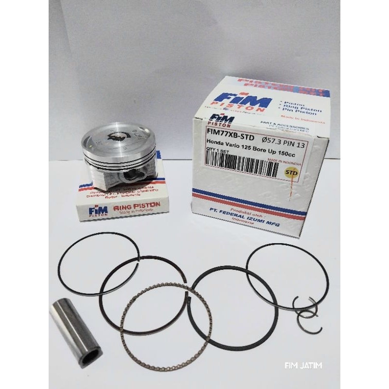 piston kit fim 77xb pin 13 bore up vario125 piston izumi 57,3 57,8 58,3 58,7 59,3 59,8 60,3