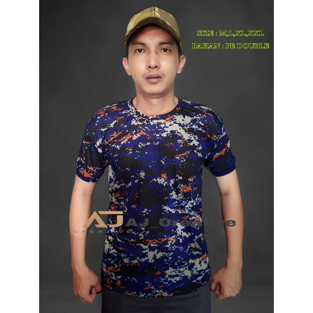 KAOS LORENG ARMY DRYFIT AIRUD | BAJU KAOS LORENG OBLONG HARIAN BAHAN MENYERAP KERINGAT DAN NYAMAN