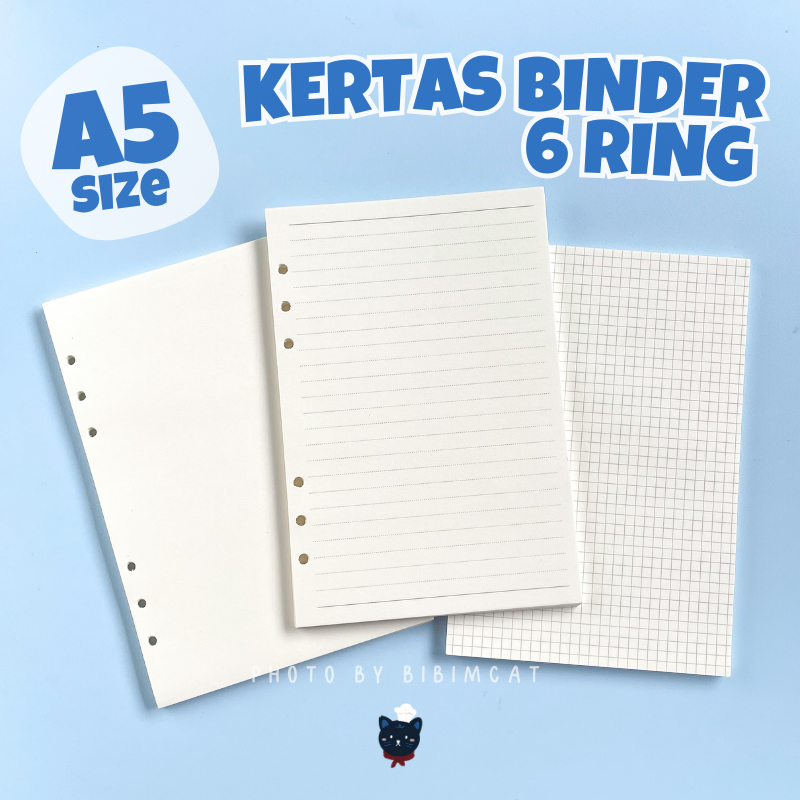 

(A5 Size) Kertas Binder File Organizer Ukuran A5 6 Ring