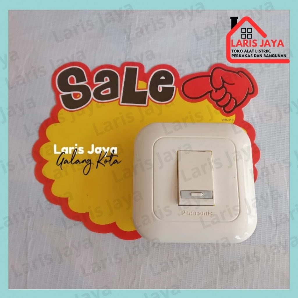 Saklar Tanam Panasonic Tunggal / Saklar Panasonic Model Baru dan Plat Model Baru Wide White Series