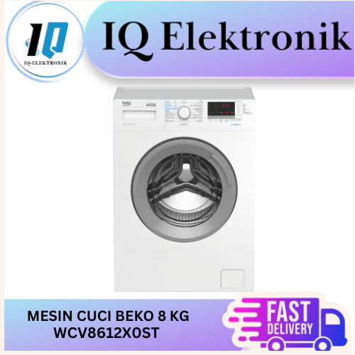 BEKO WCV8612X0ST / WCV 8612 X0ST MESIN CUCI FRONT LOADING 8 KG DENGAN SREAM CARE