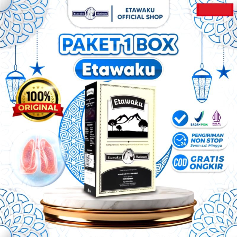 

Etawaku Platinum Susu Kambing Bubuk / Tinggi Kalsium dan Nutrisi 200 gr / Etawa