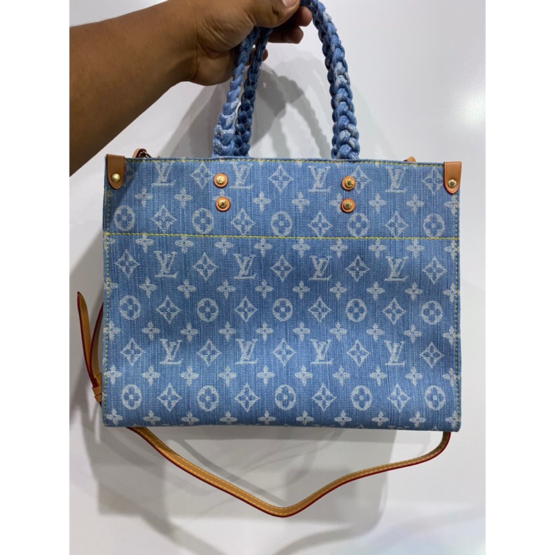 TAS TOTE SLING BAG LV DENIM BAHAN DENIM JANS TEBAL