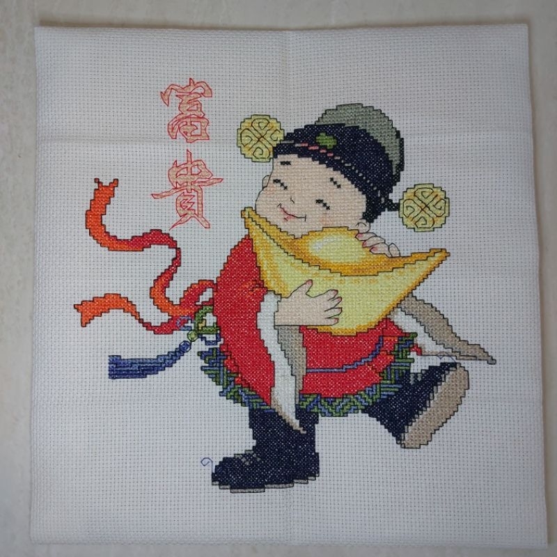 crosa stitch sulaman kristik sudah jadi orang pegang uang