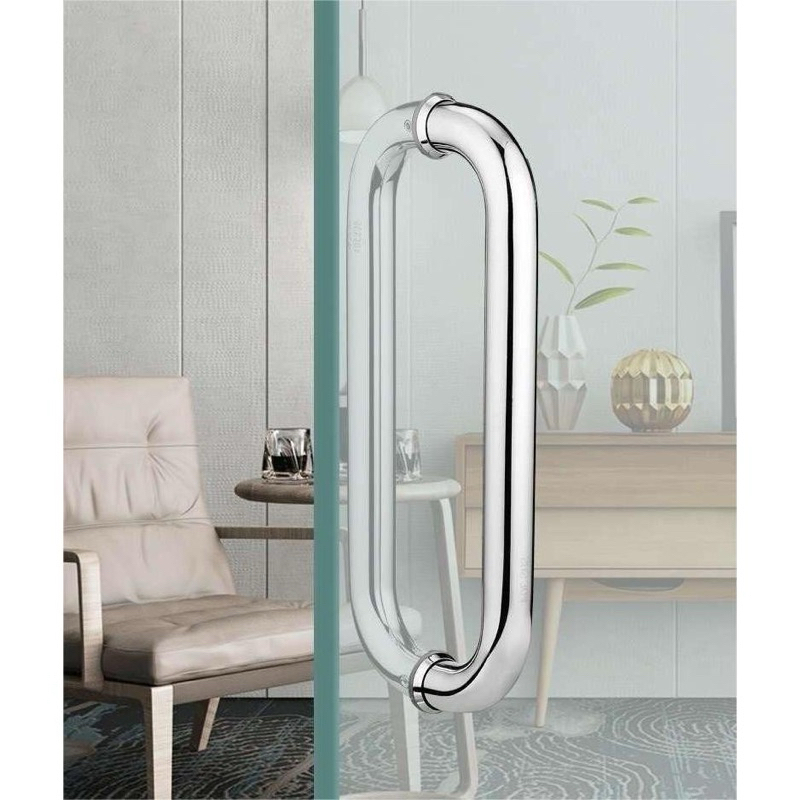 Pegangan Pintu Stainless Handle C Pipa as 40 Coating Hitam Handle Pintu Kaca Kayu Alumunium