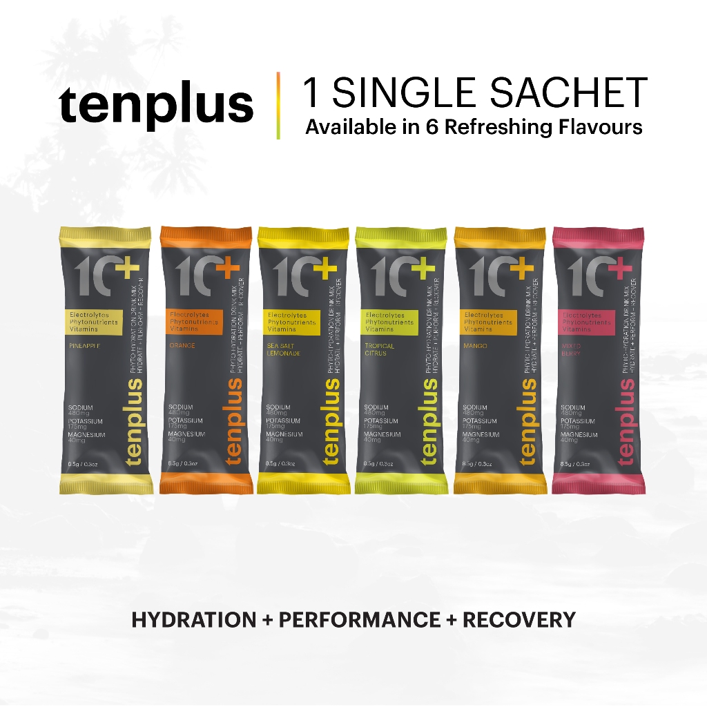 

Tenplus - Electrolytes + Phytonutrients + Vitamins - Phyto-hydration Drink Mix - Sachet Satuan