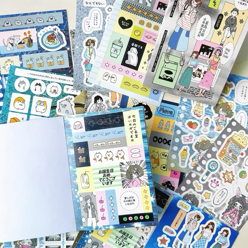 

sticker book deco japan vibes journal dekorasi buku stiker readystock B2052