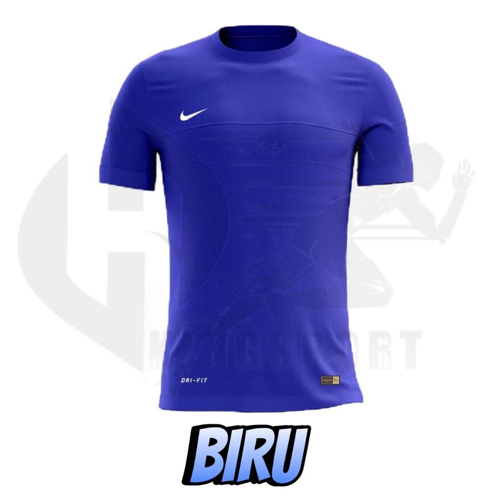 Kaos Jersey Polos [BIRU] Kaos Futsal Badminton Running Jersey Olahraga Kaos Running Dryfit Size M.L.