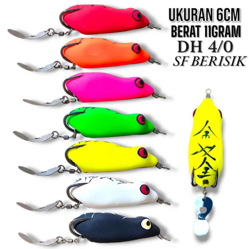 SOFT FROG BERISIK ZAL LURE UKURAN 6CM BABON. SOFT FROG RASA JAWS. SOFT FROG SUARA JAWS. UMPAN CASTIN