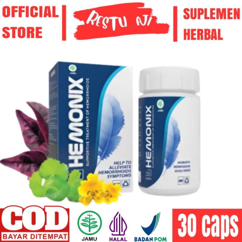 Hemonix Asli Original - Hemonix 100% Herbal Resmi Bpom - Hemonix Obat Wasir Ambeien Dijamin Paling A