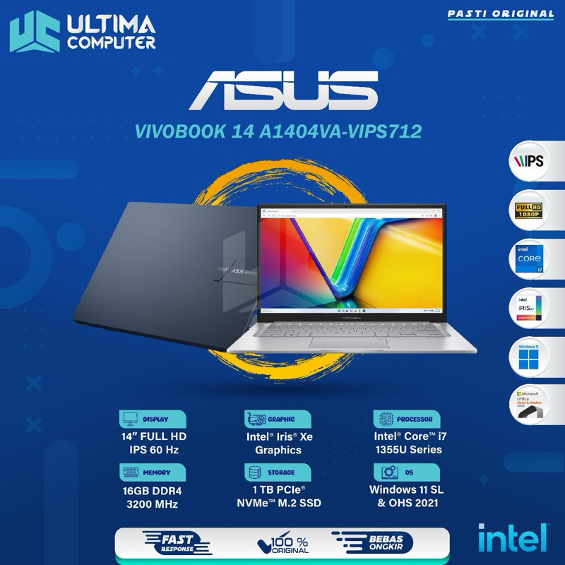 Asus Vivobook 14 A1404VA i7 16GB 1TB