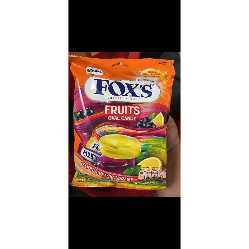 

PERMEN FOX'S CRYSTAL CLEAR FOX'S FRUITS OVAL 125GR ISI +-50pcs