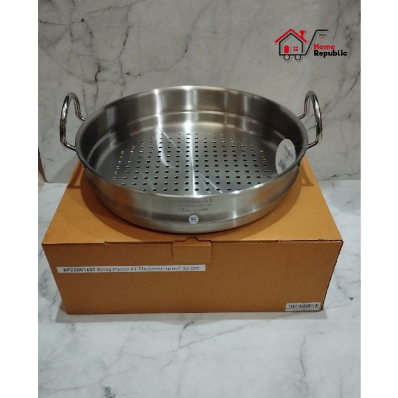 Bima Prima X1 Klakat Steamer Insert 32cm Sarangan Panci Stainless Sus430 Kukusan Panci BP220016st