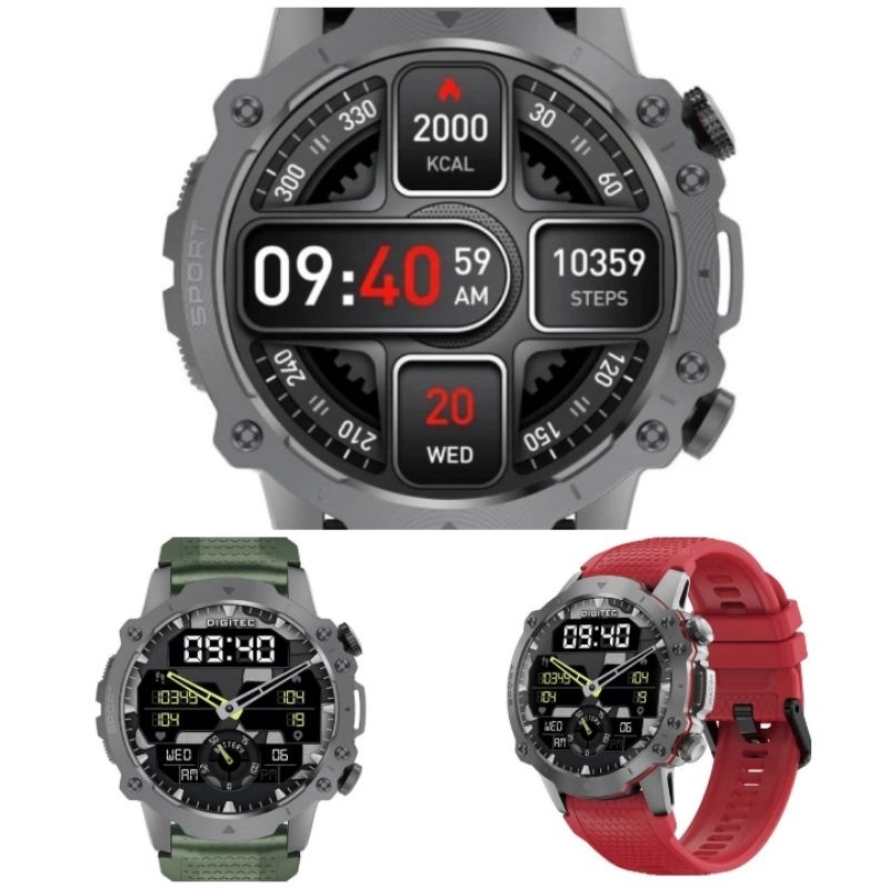 digitec smart watch hunter jam tangan pria digital smartwatch original