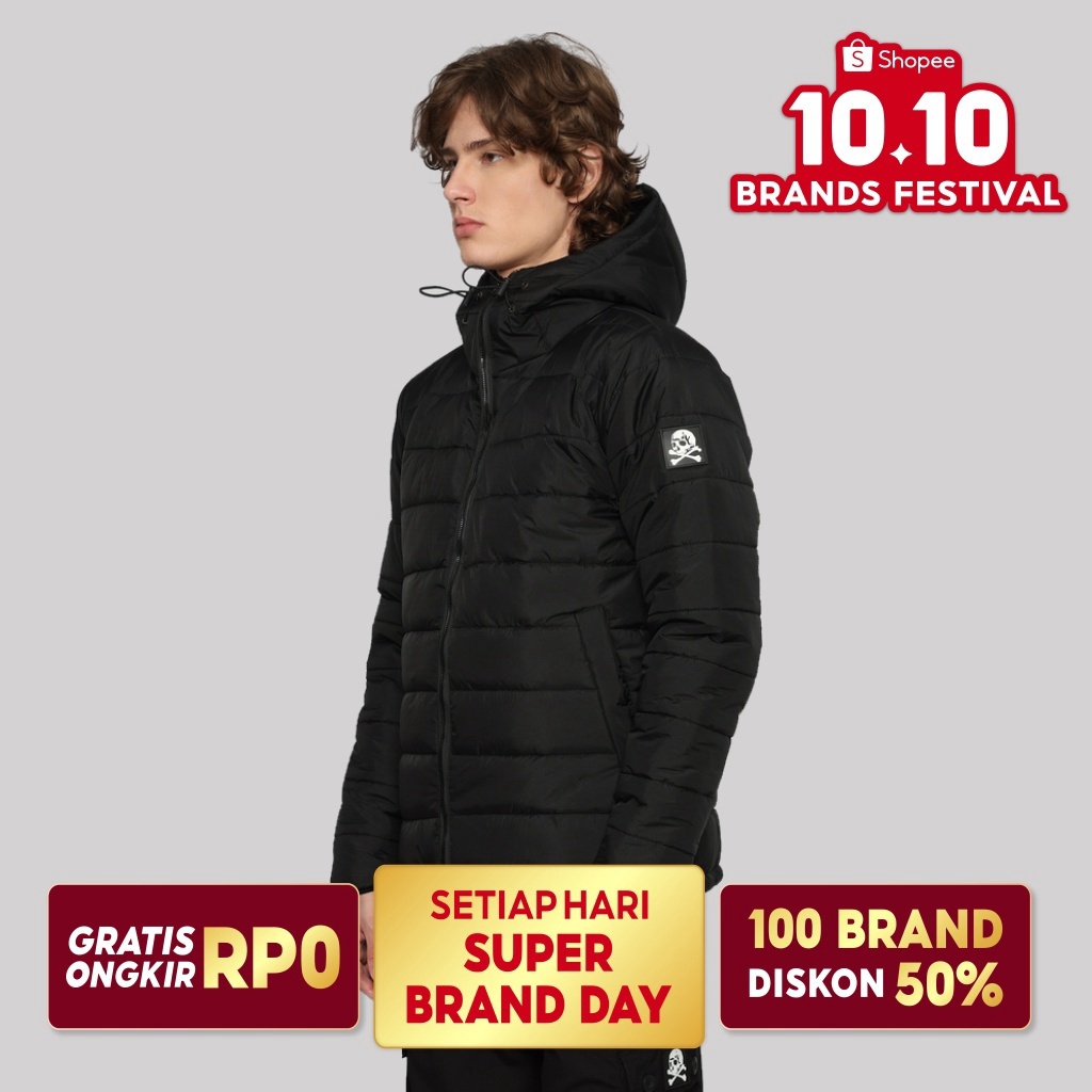 Bdgboys Jacket Outdoor Puffer Hitam Doff