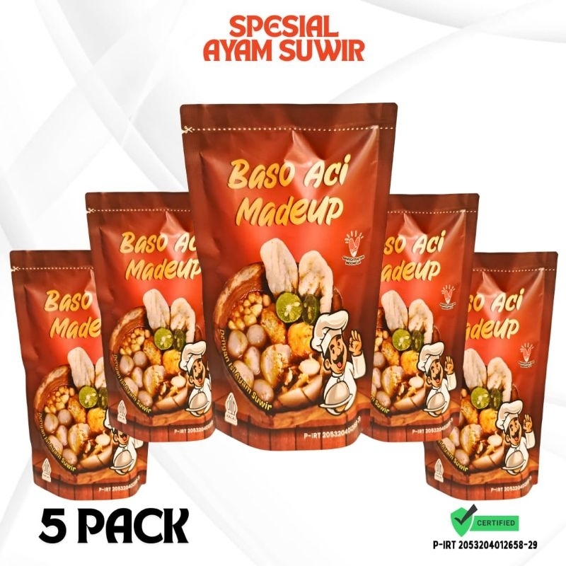 

Baso aci paket 5 pack ayam suwir chili oil