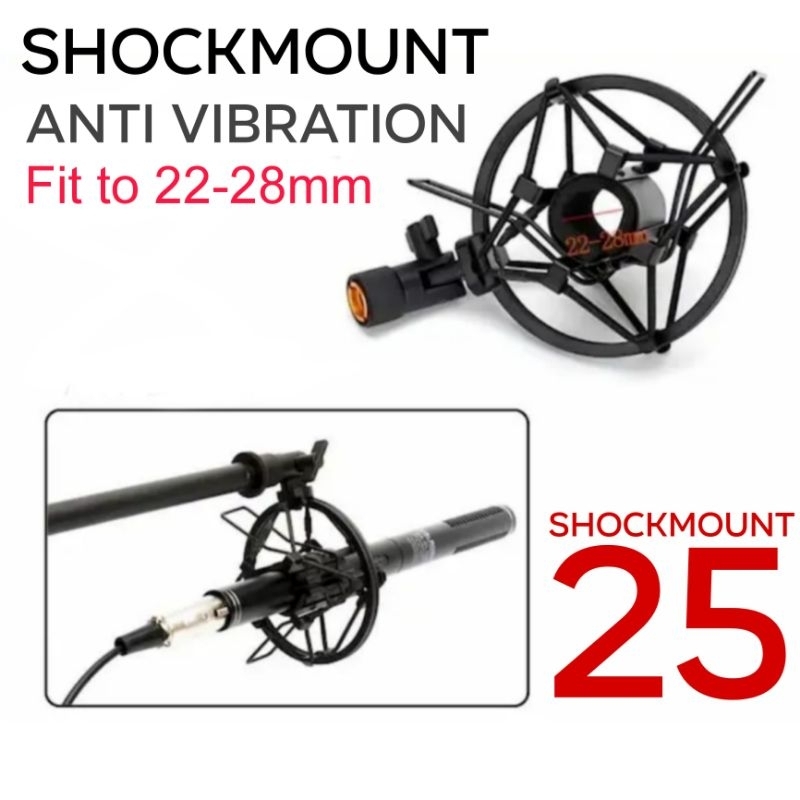 mic holder 25mm for  condenser mic shotgun anti vibration shockmount