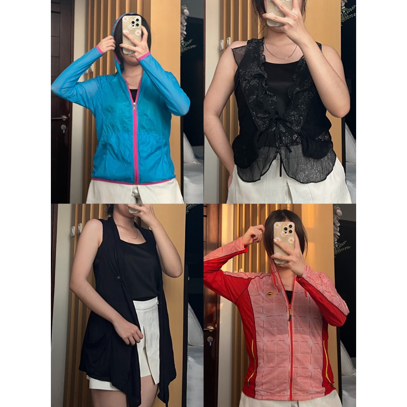 TAKE ALL 89 k ONLY  (preloved / thrift) outer dan jaket wanita olahraga  murah bundling