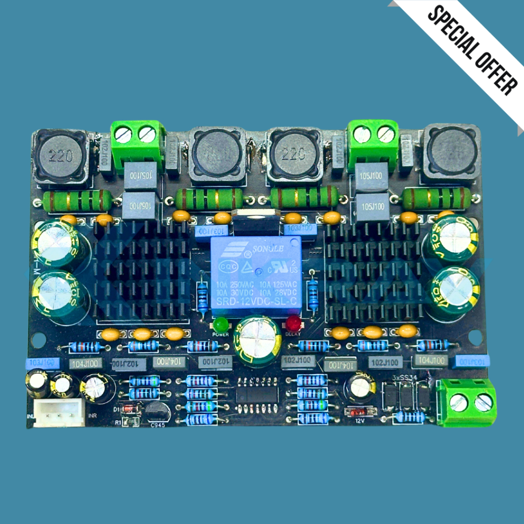 KIT Ampli Power Sudah Subwoofer 2x150Watt Dual Chip TPA3116D2 Stereo