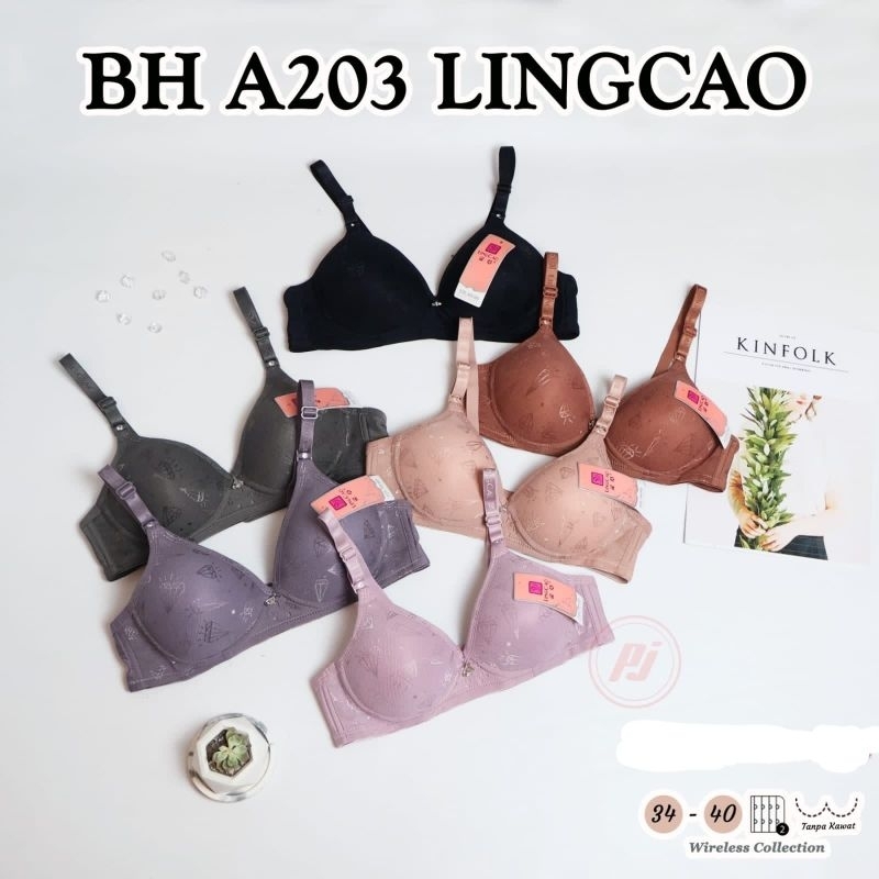 BH BRA IMPORT LINGCAO TANPA KAWAT CUP A203 NO 34-40 2KAIT | CUP B203 3KAIT 36-42 POLOS ADEM MELAR PA