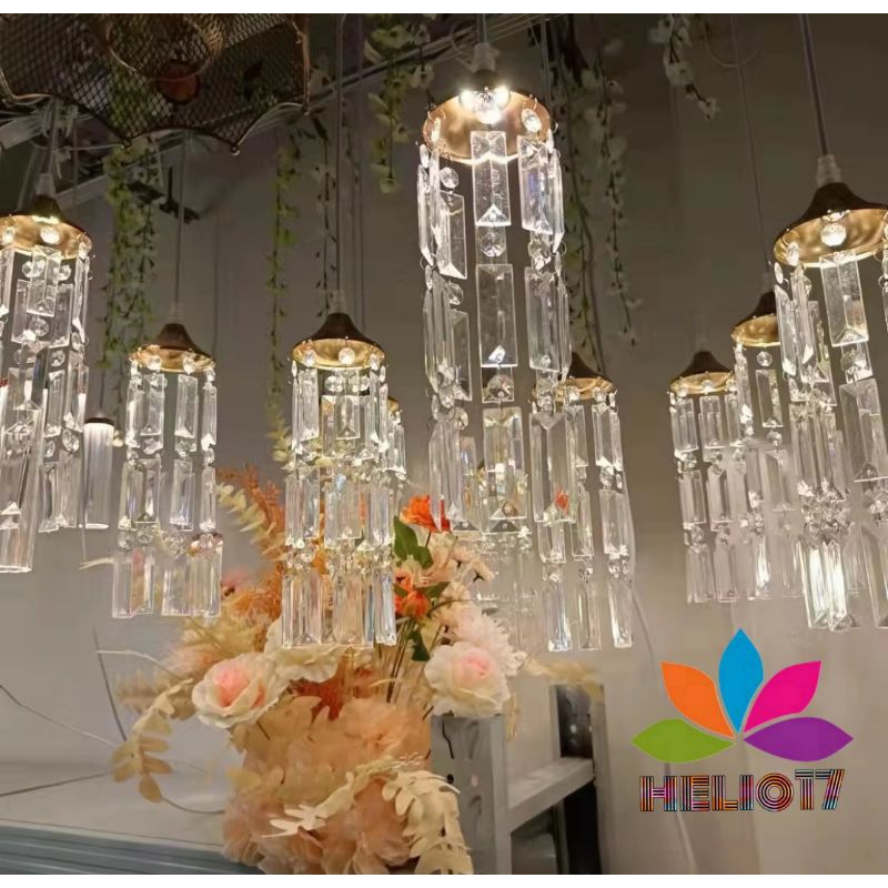 Helio17 - 10Pcs Lampu Gantung Rumbai Dekorasi/ Lampu Dekorasi Wedding/ Wedding Lamp Dekoration