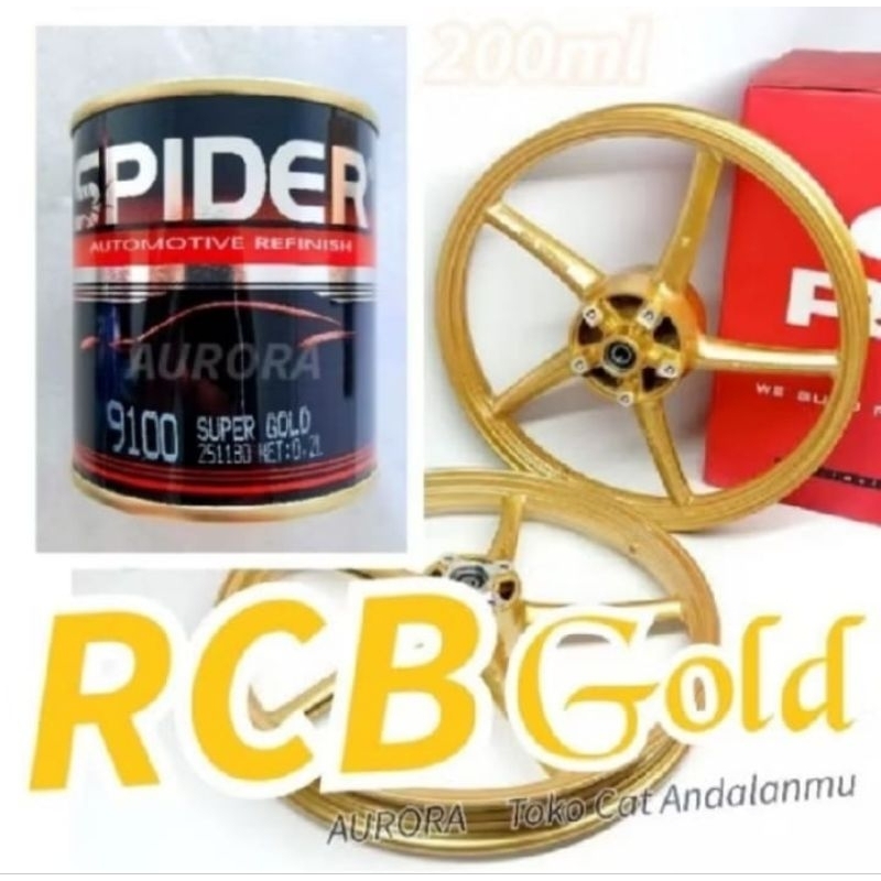 Cat Spider Super Gold 9100 Cat Kuning Emas/RCB Gold